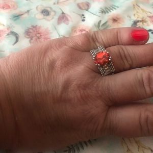 BNWOT women’s genuine gemstone and SS ring.